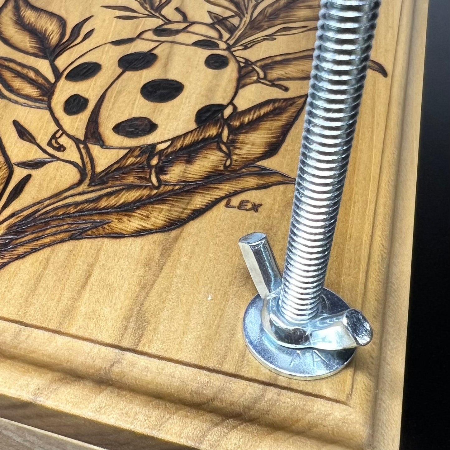 Ladybug Flower Press (5.5 x 8" Poplar)