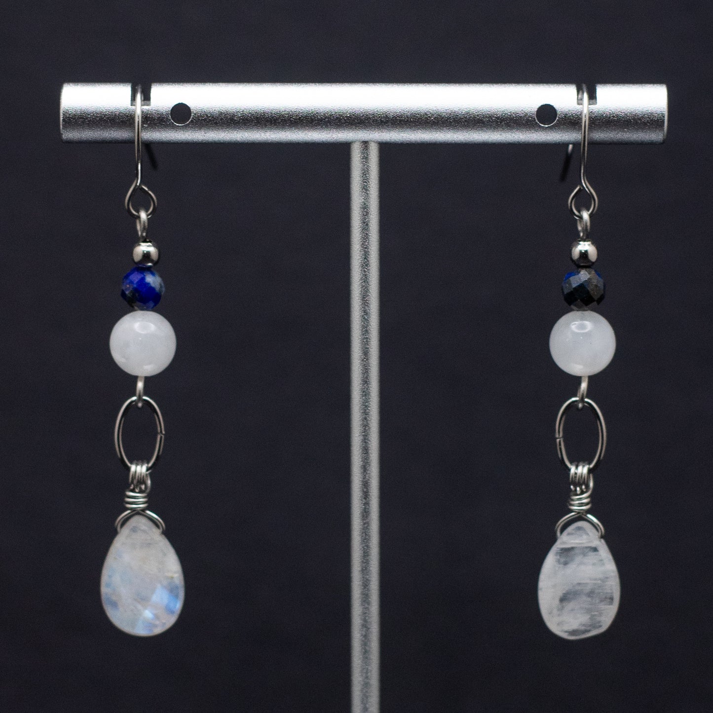 Blue Moonstone & Lapis Lazuli Earrings