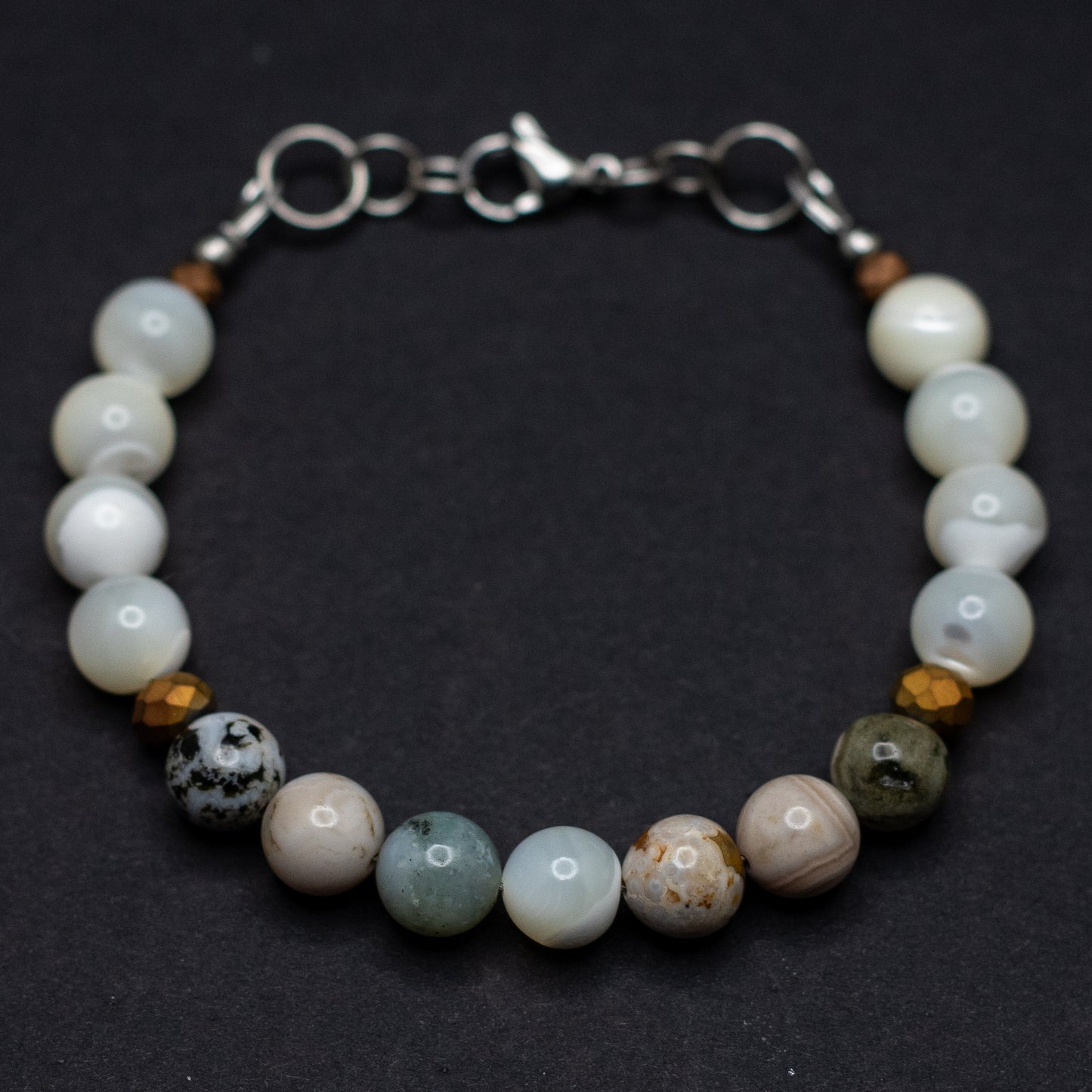 Ocean Jasper & Mother of Pearl Bracelet