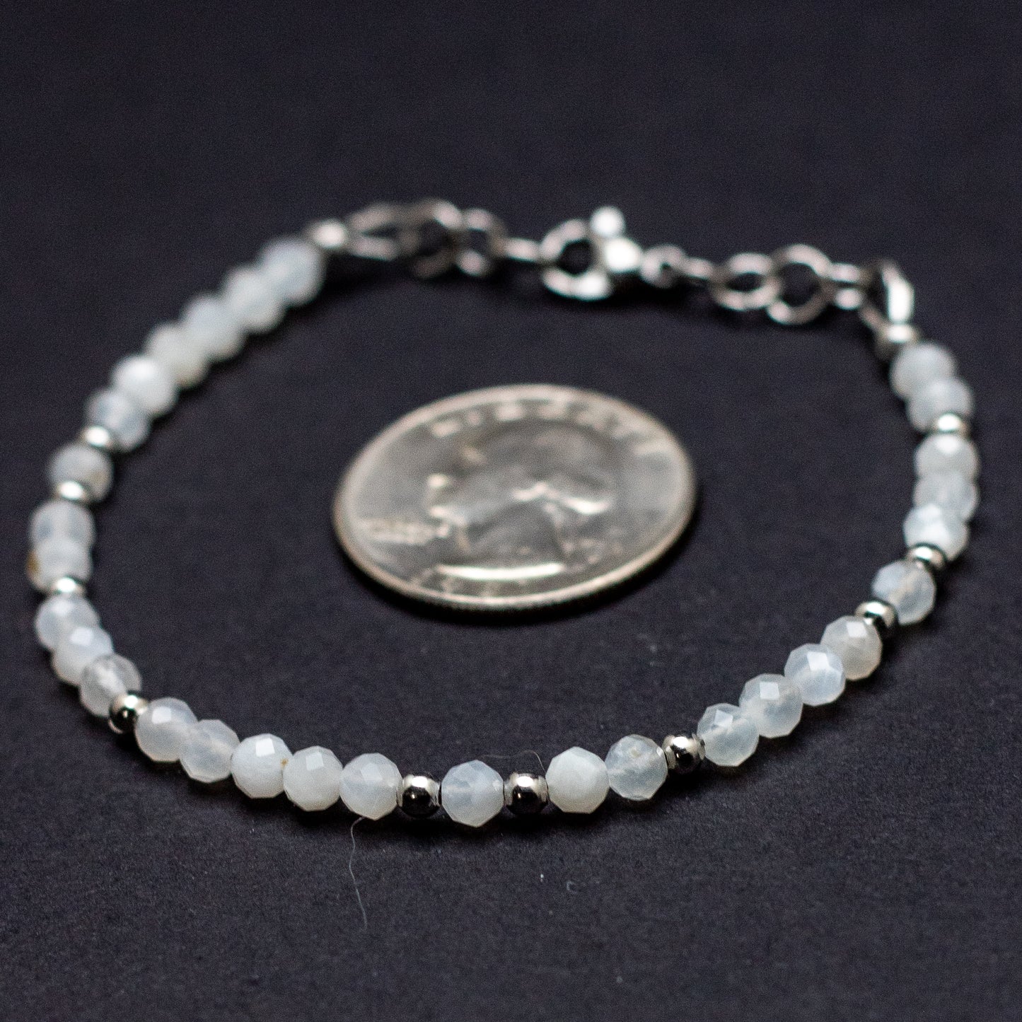 Microfaceted Moonstone Bracelet
