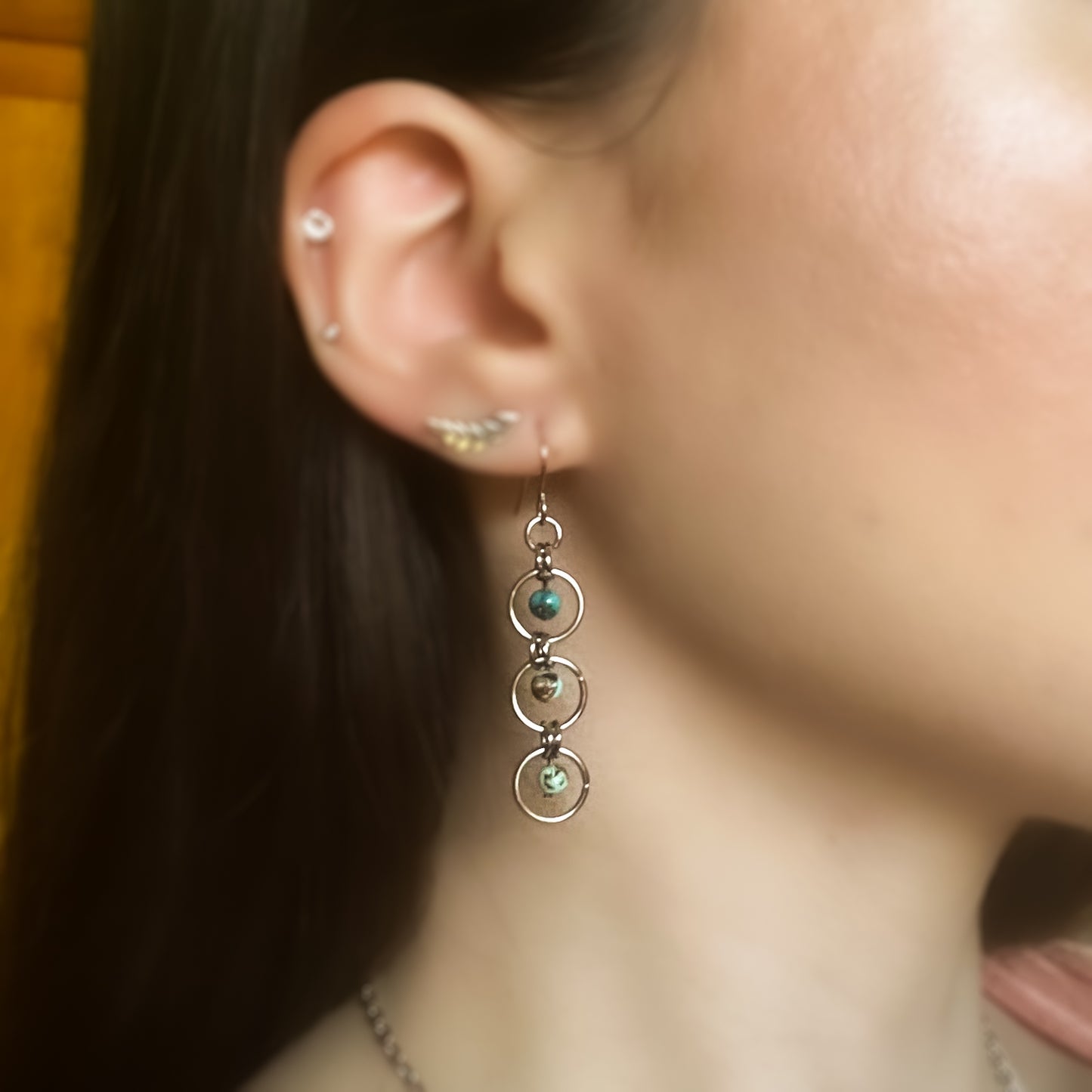 Hubei Turquoise Trio Earrings