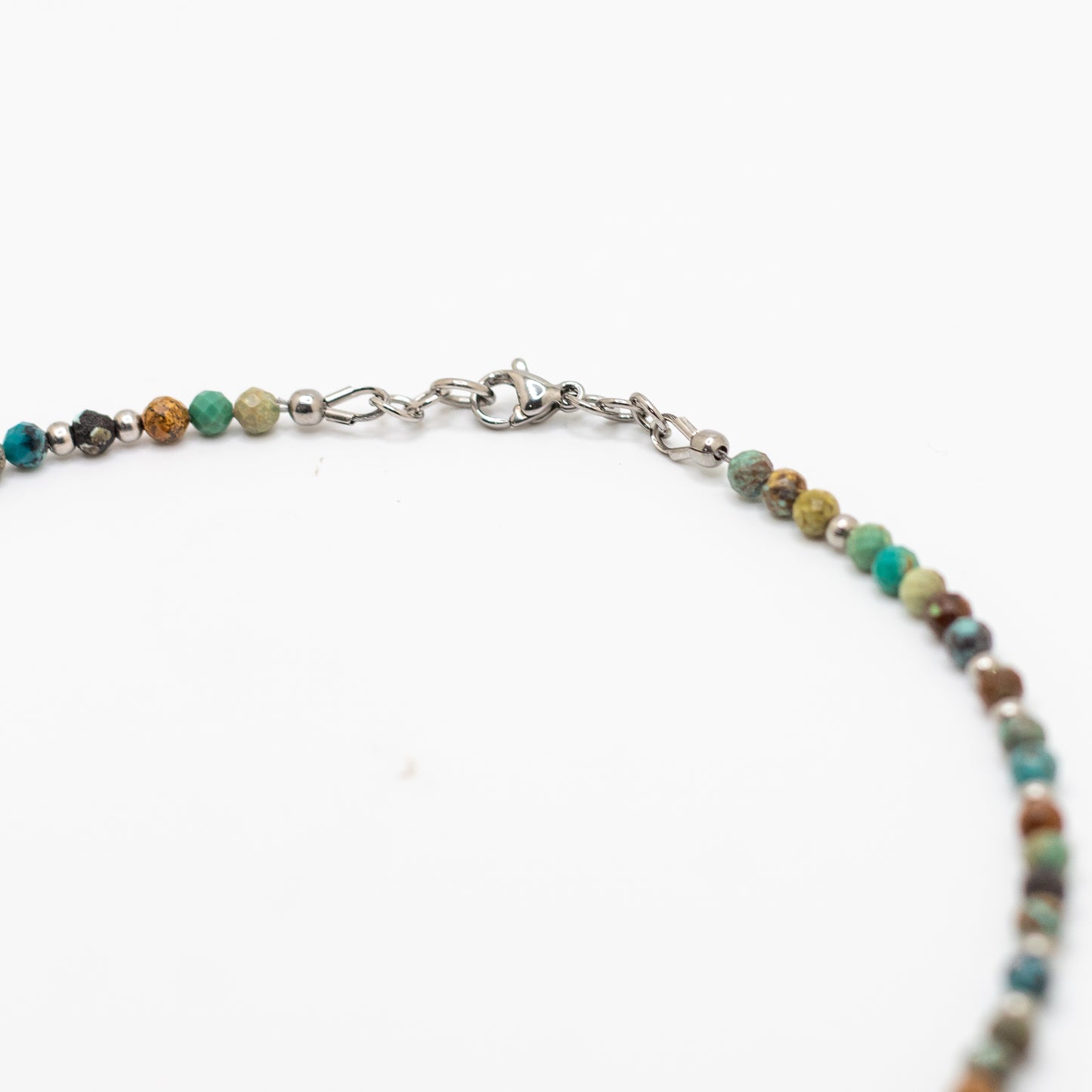 Microfaceted Turquoise Gemstone Necklace