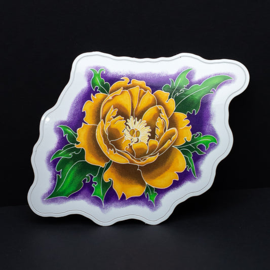 Orange Peony Sticker (3x3")