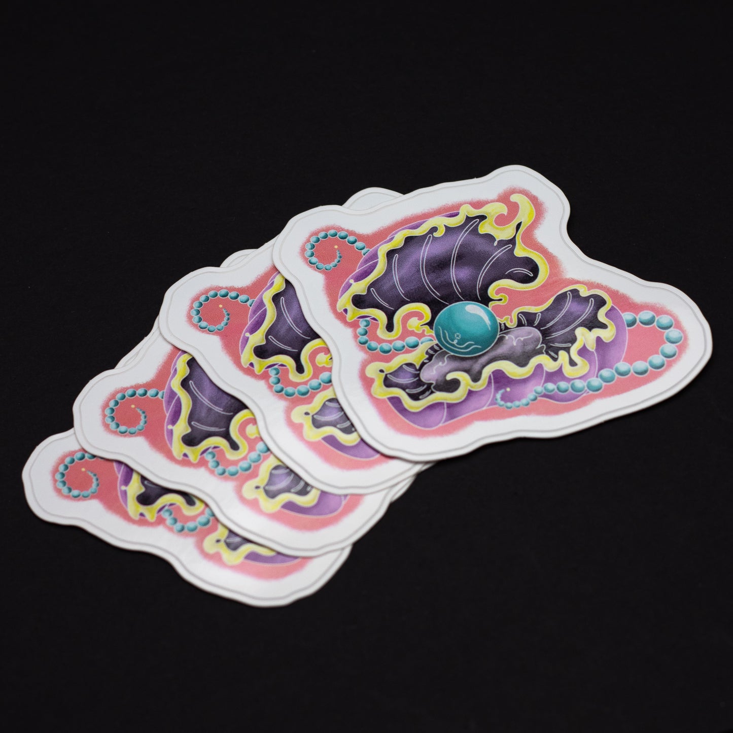 Oyster with Pearl Sticker (3x3")