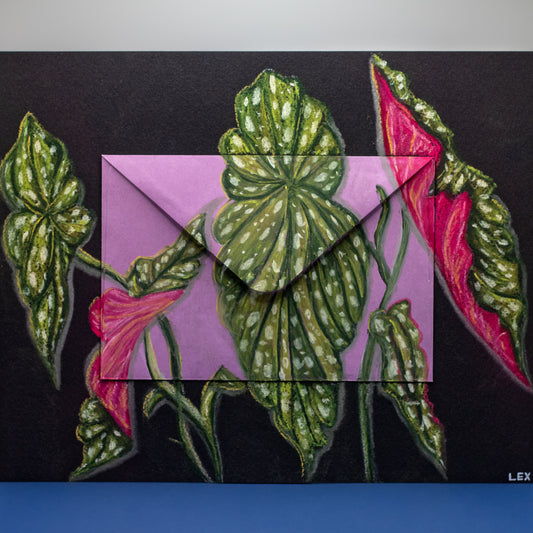 Unsent - Original Oil Pastel Illustration (Framed 15x12")