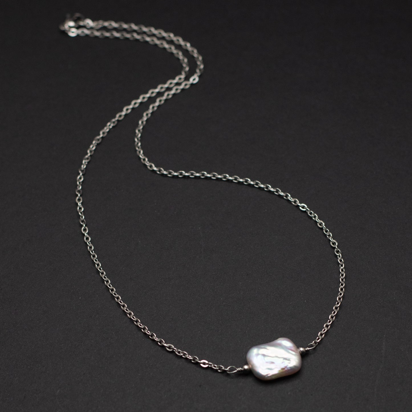 Rectangular Freshwater Pearl Necklace