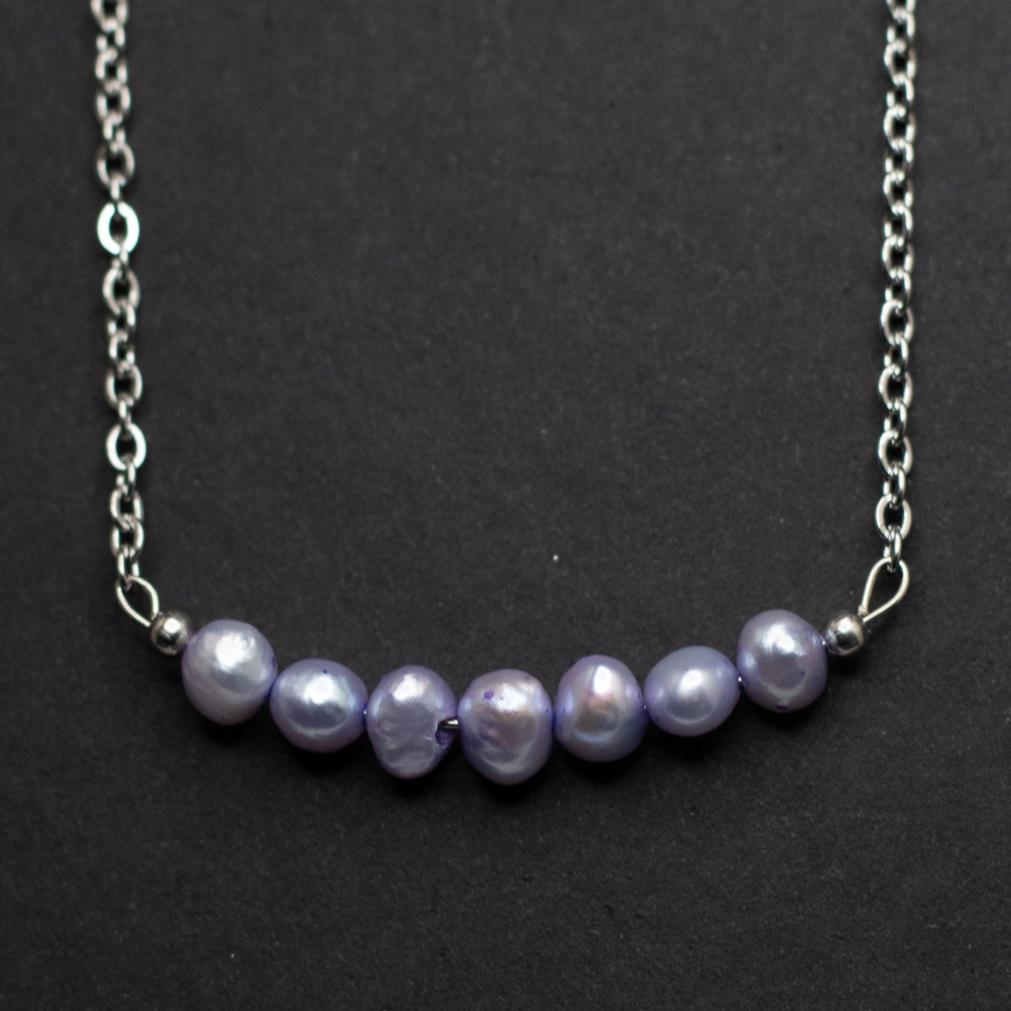 Lavender Freshwater Pearl Bar Necklace