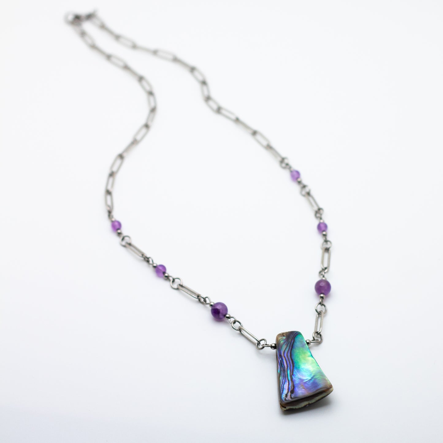 Abalone & Amethyst Necklace