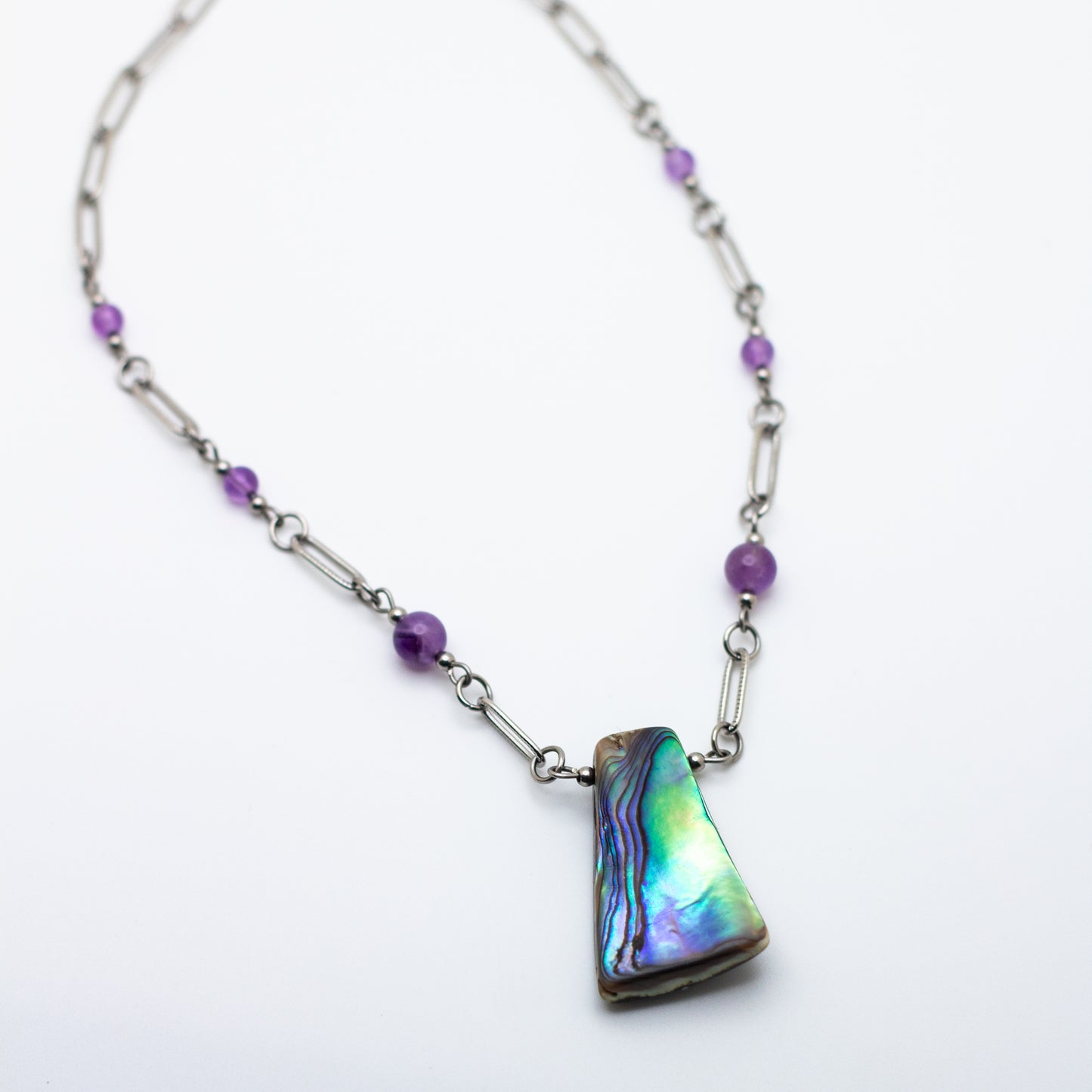 Abalone & Amethyst Necklace