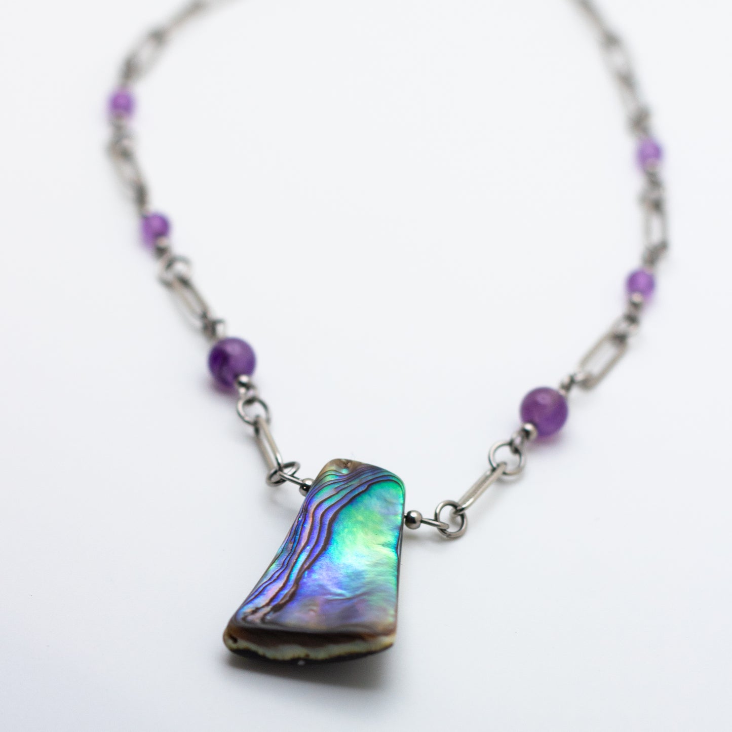 Abalone & Amethyst Necklace