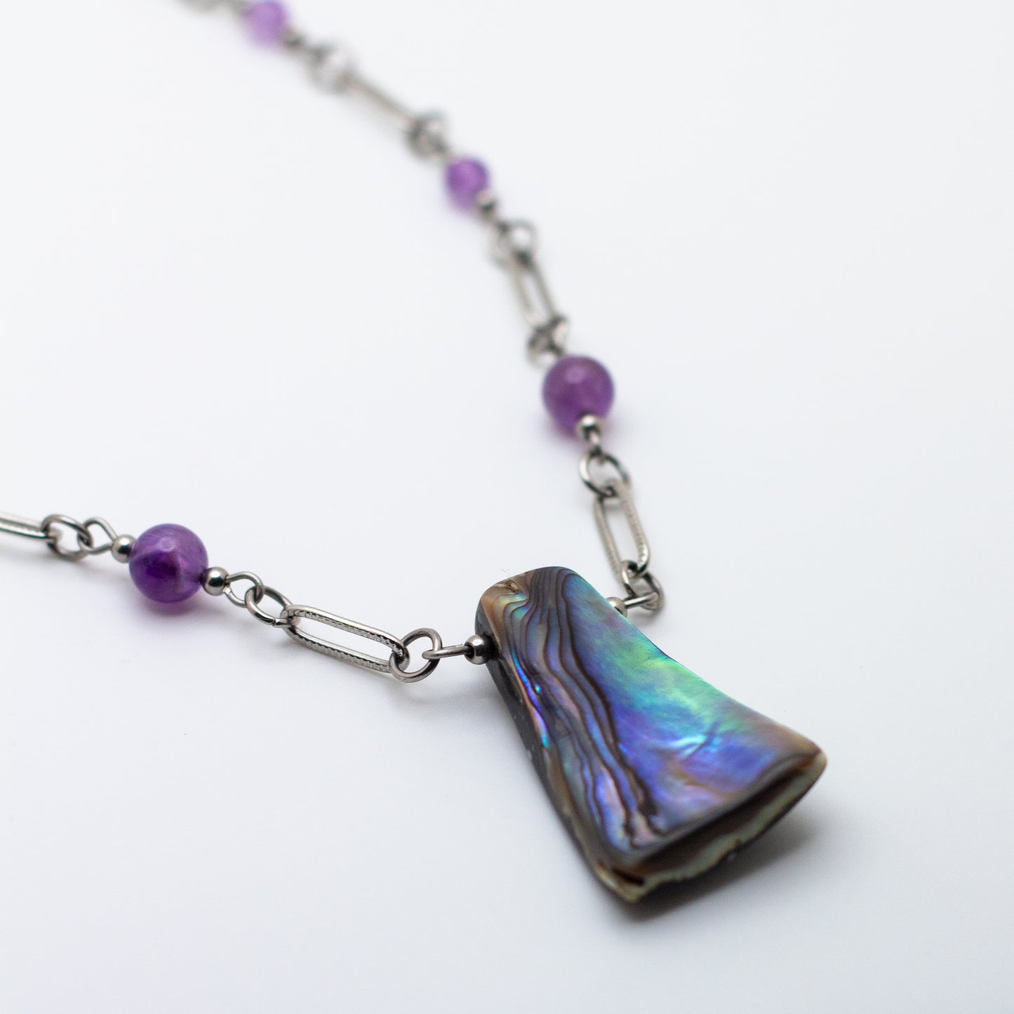 Abalone & Amethyst Necklace