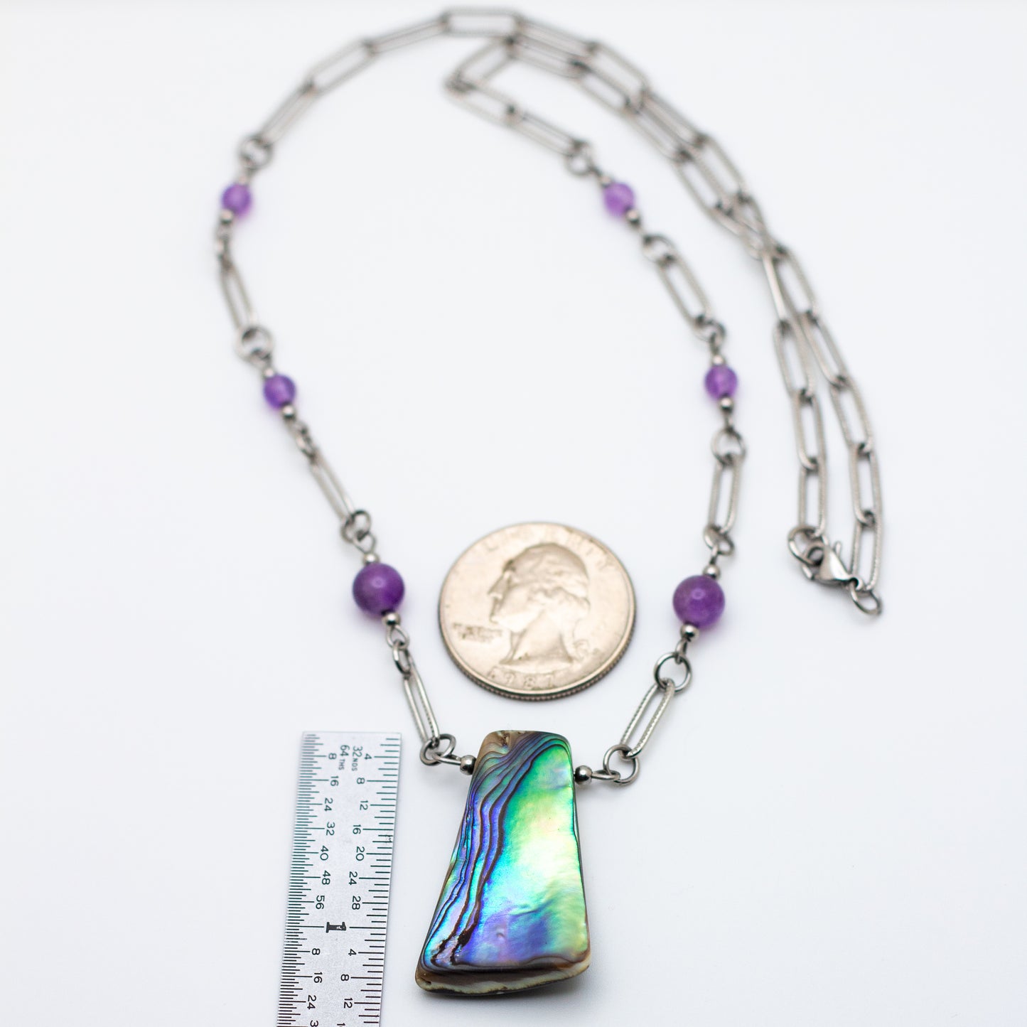 Abalone & Amethyst Necklace