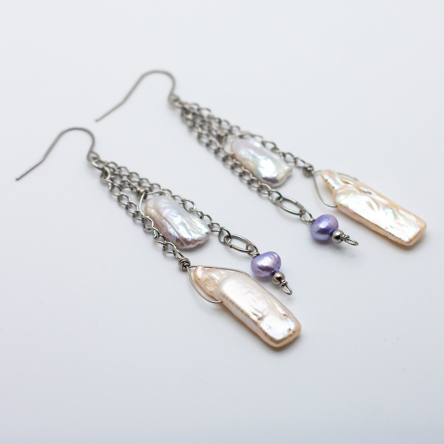 Cascading Keshi Pearl Earrings