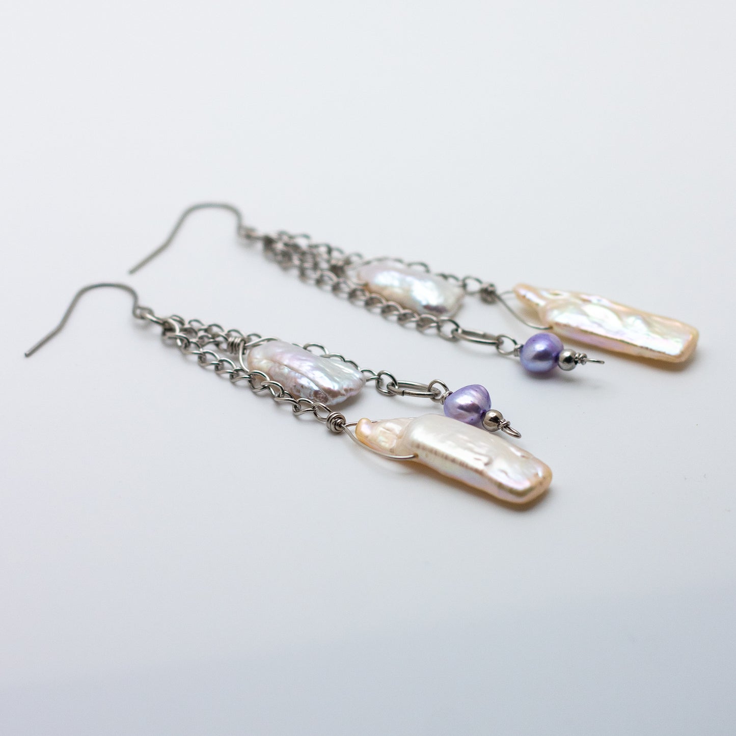 Cascading Keshi Pearl Earrings