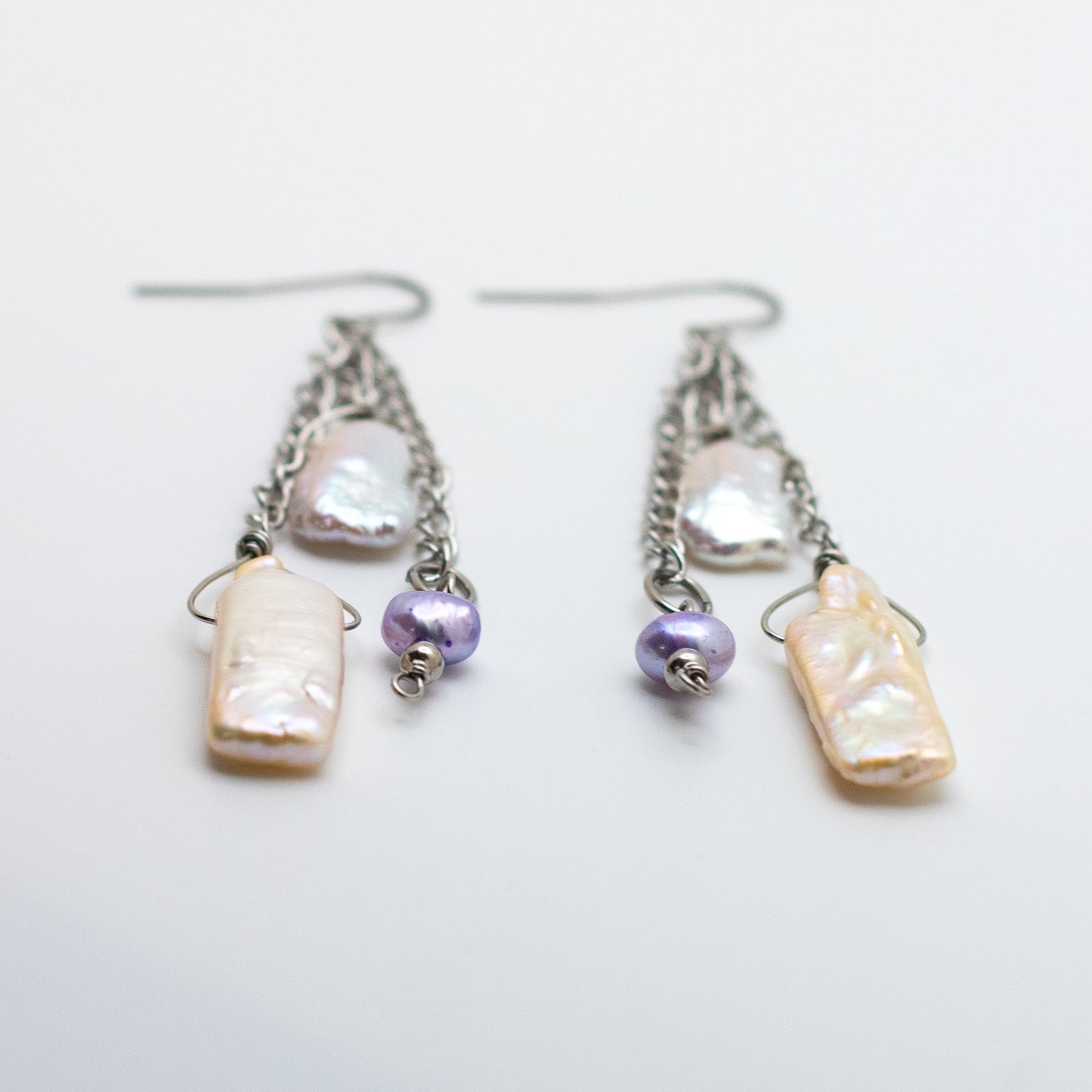 Cascading Keshi Pearl Earrings