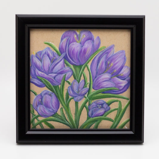 Original 4x4" Crocus Chalk Pastel Mini Decor