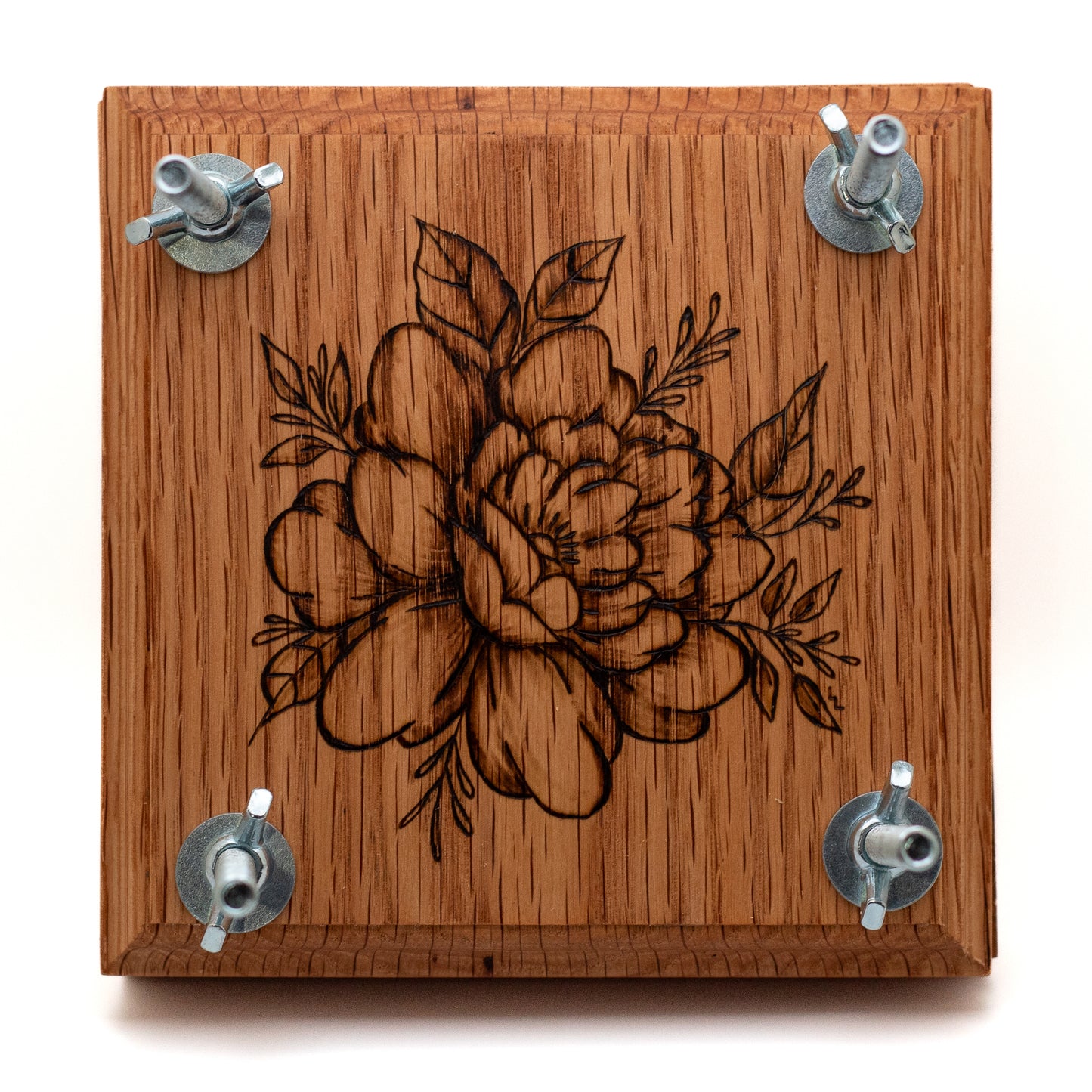 Floral Oak Flower Press 5.5” x 5.5”