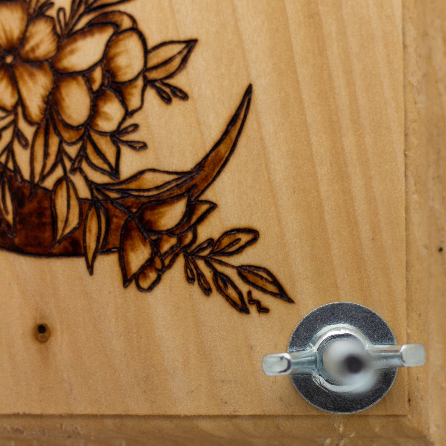 Crescent Moon Poplar Flower Press 5.5” x 5.5"