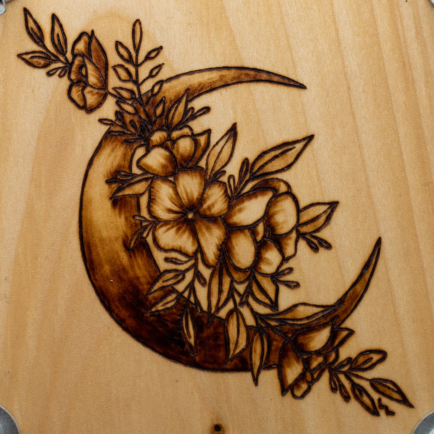 Crescent Moon Poplar Flower Press 5.5” x 5.5"