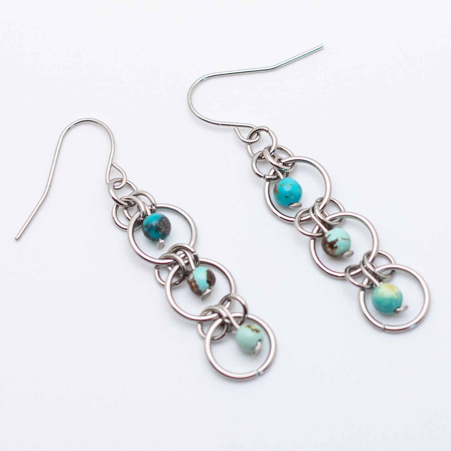 Hubei Turquoise Trio Earrings