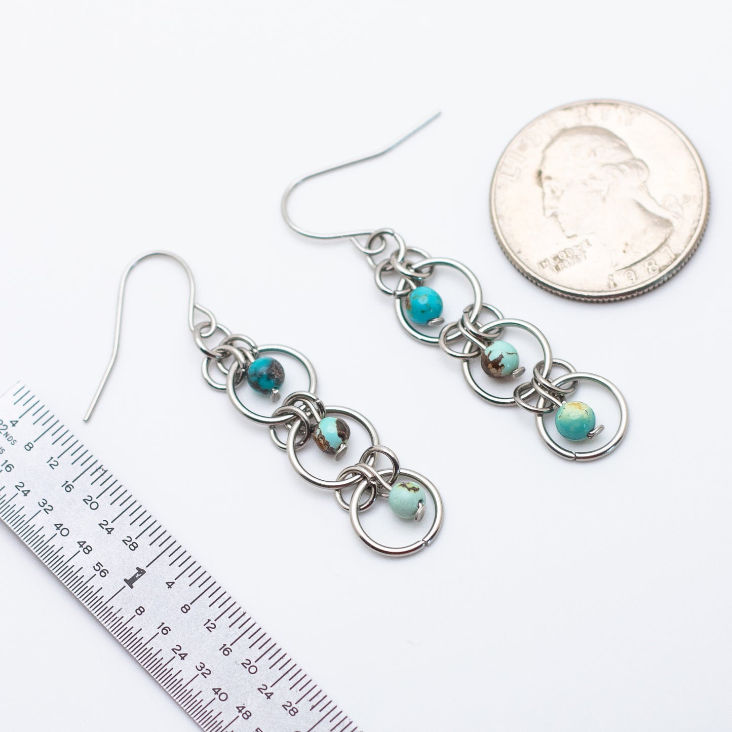 Hubei Turquoise Trio Earrings