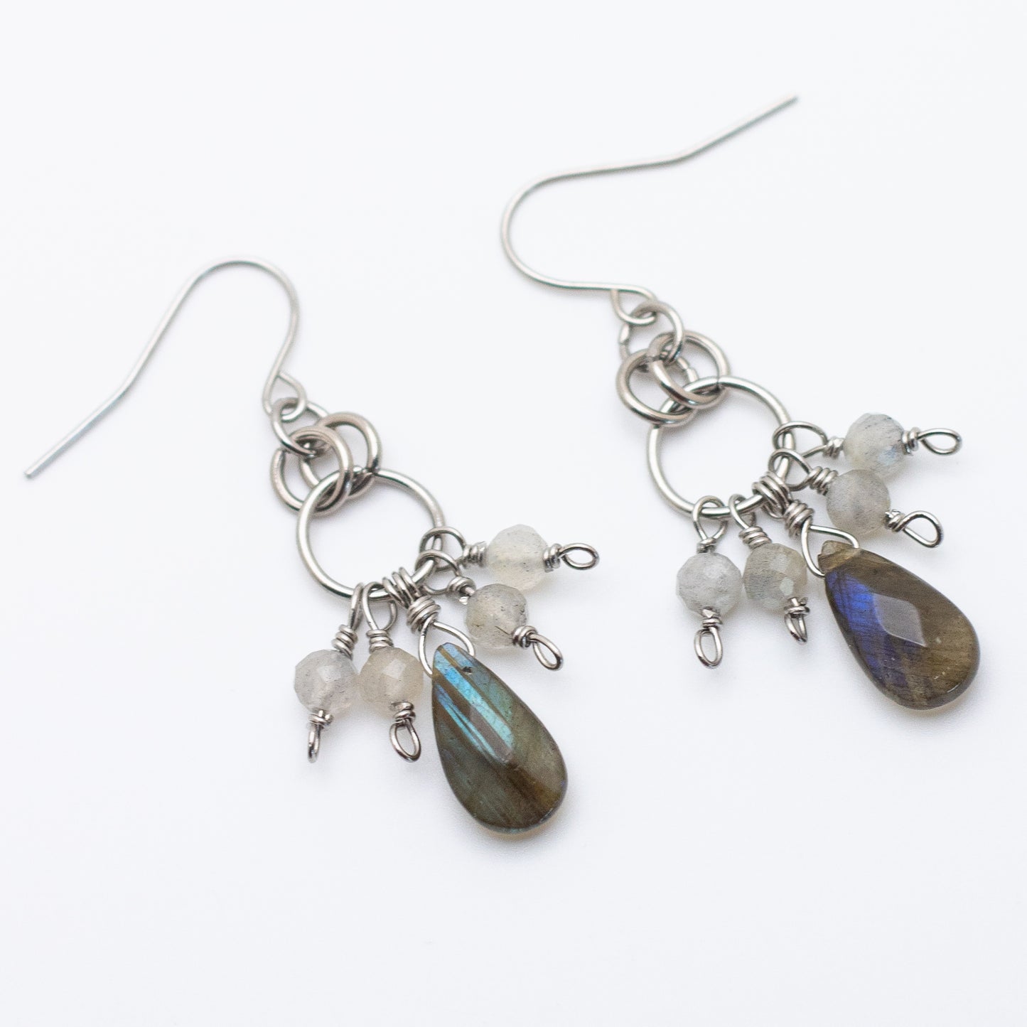 Labradorite Charm Earrings
