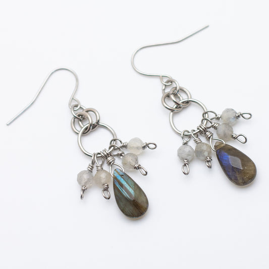 Labradorite Charm Earrings