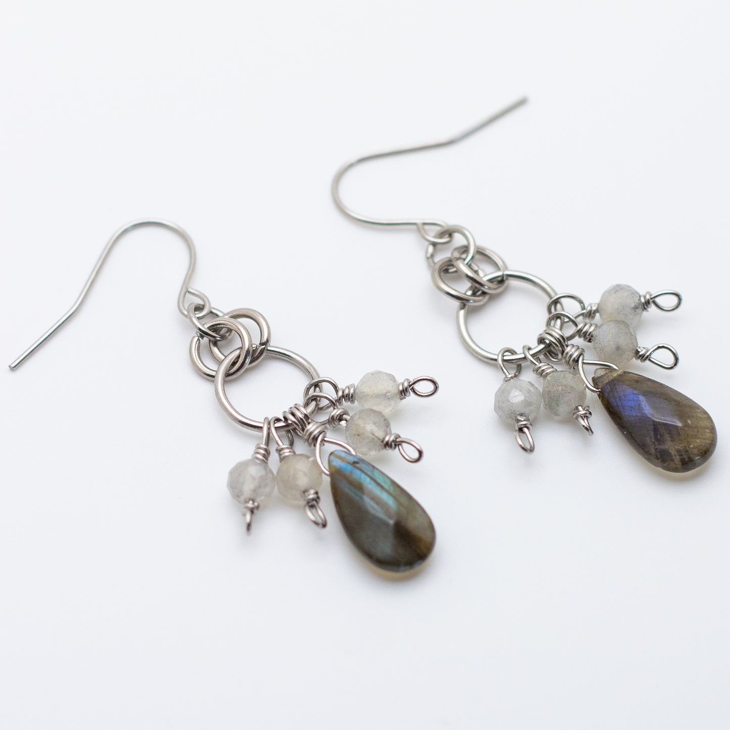 Labradorite Charm Earrings