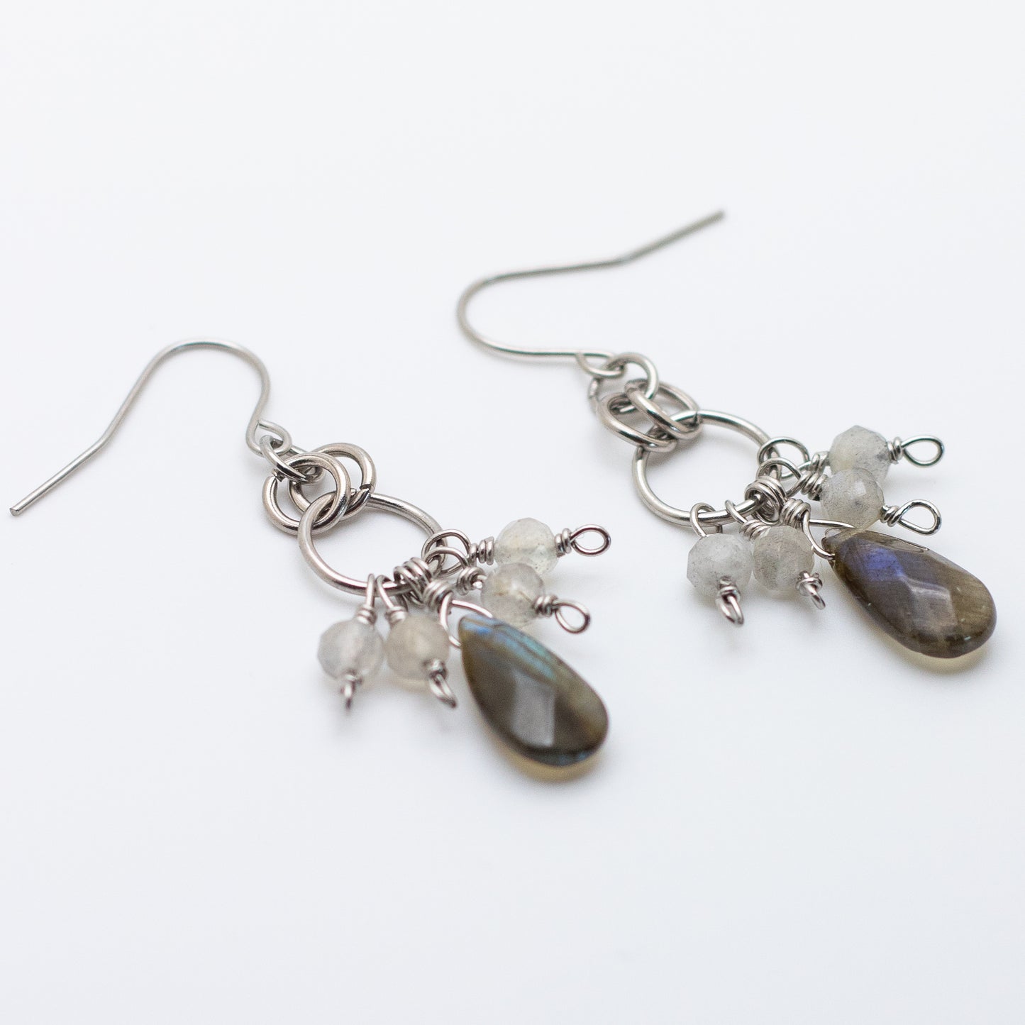 Labradorite Charm Earrings