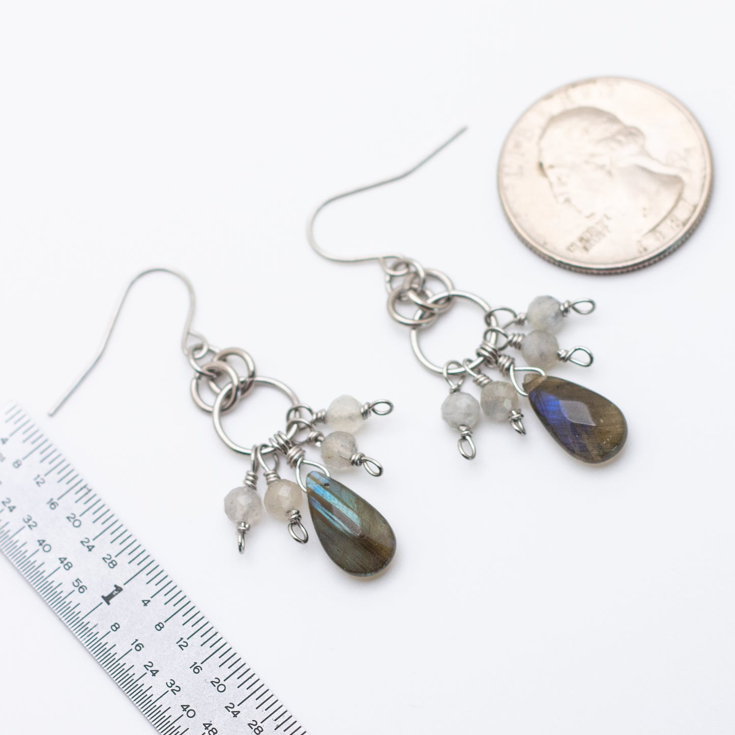 Labradorite Charm Earrings