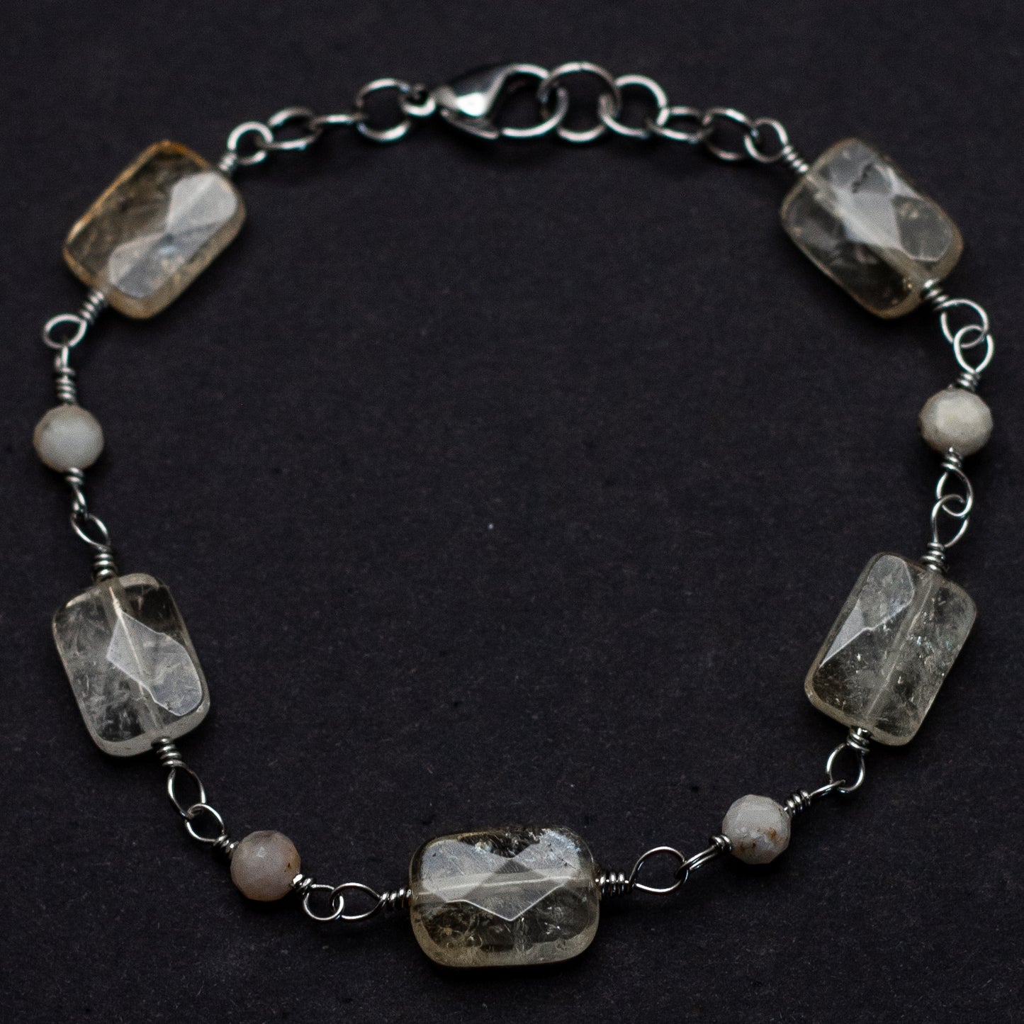 Citrine & Dendritic Opal Bracelet
