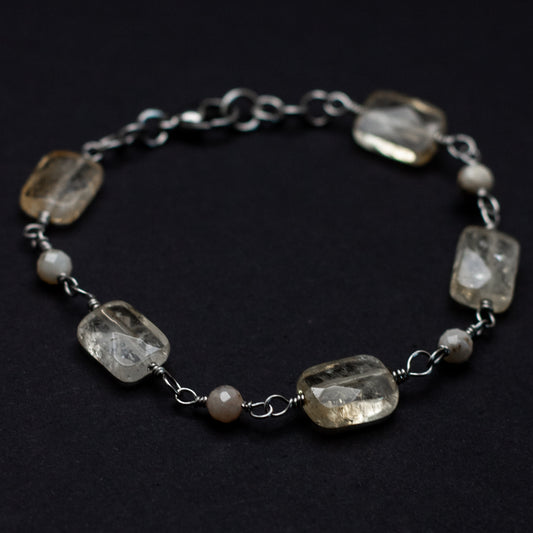 Citrine & Dendritic Opal Bracelet