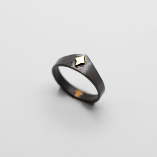 Patina Copper Brass Sparkle Ring