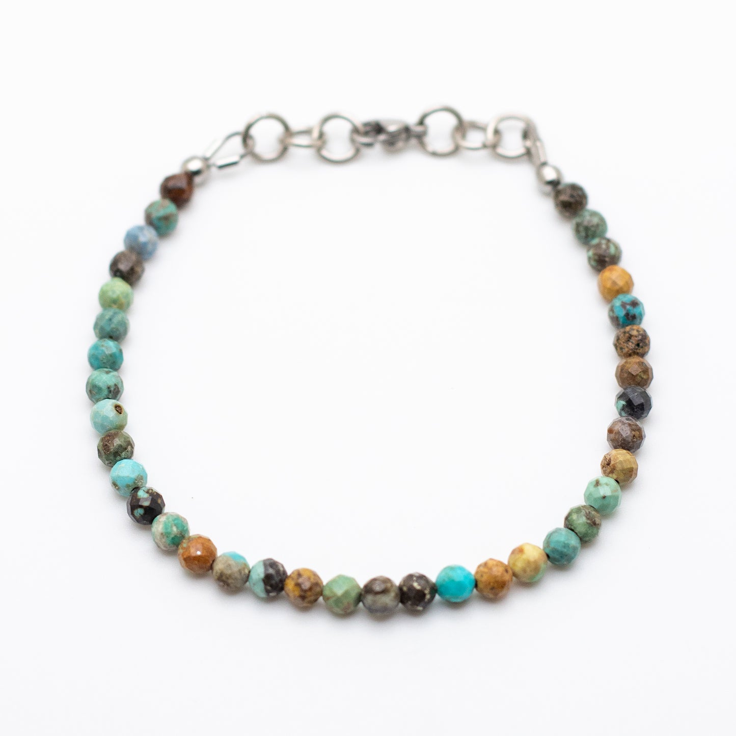 Microfaceted Turquoise Bracelet