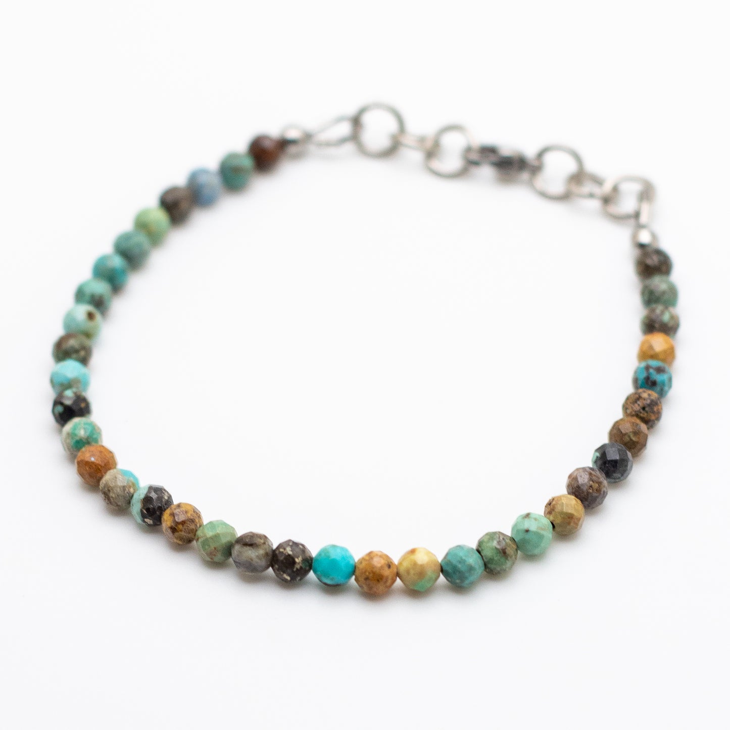 Microfaceted Turquoise Bracelet