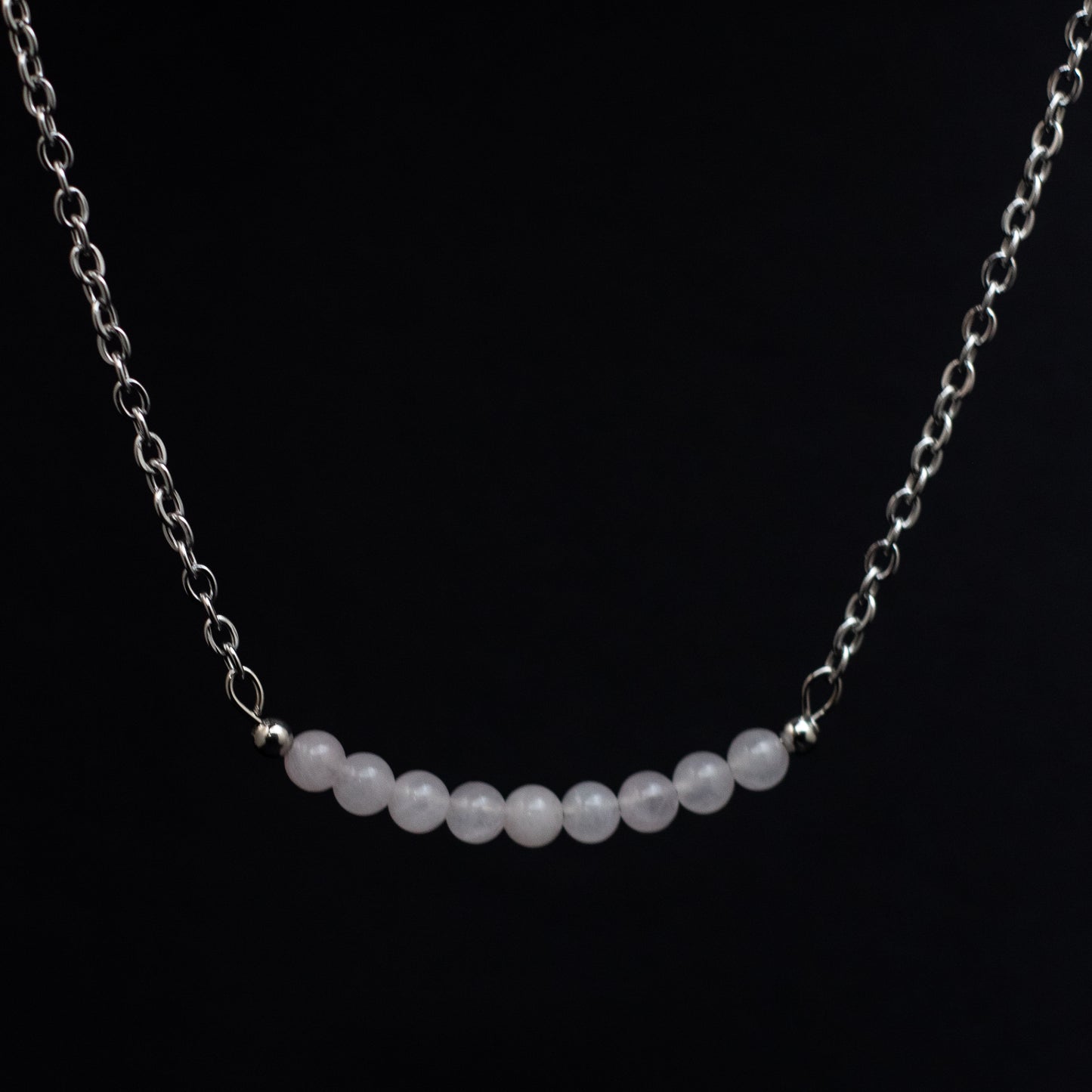 Rose Quartz Bar Necklace