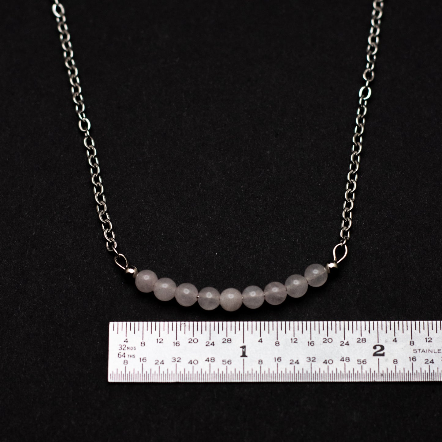 Rose Quartz Bar Necklace