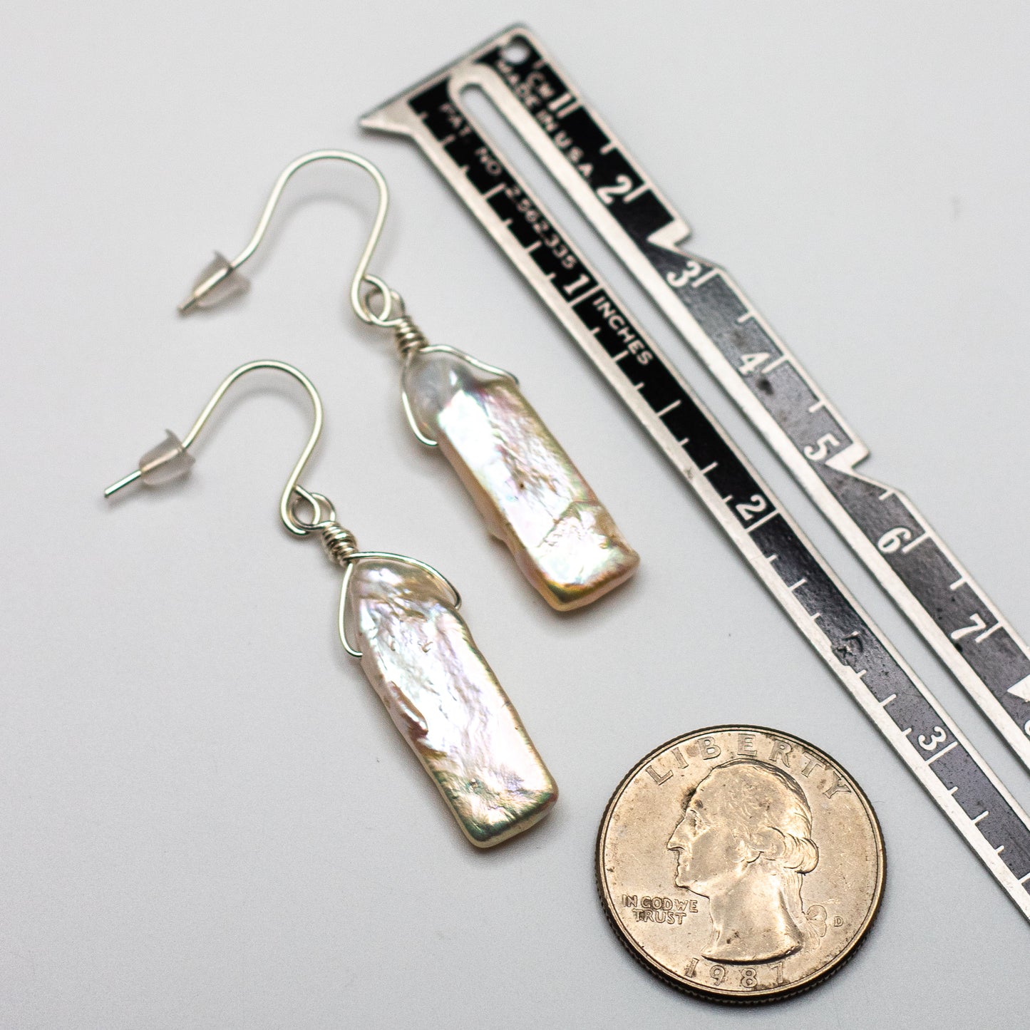 Keshi Pearl Earrings (Sterling Silver)
