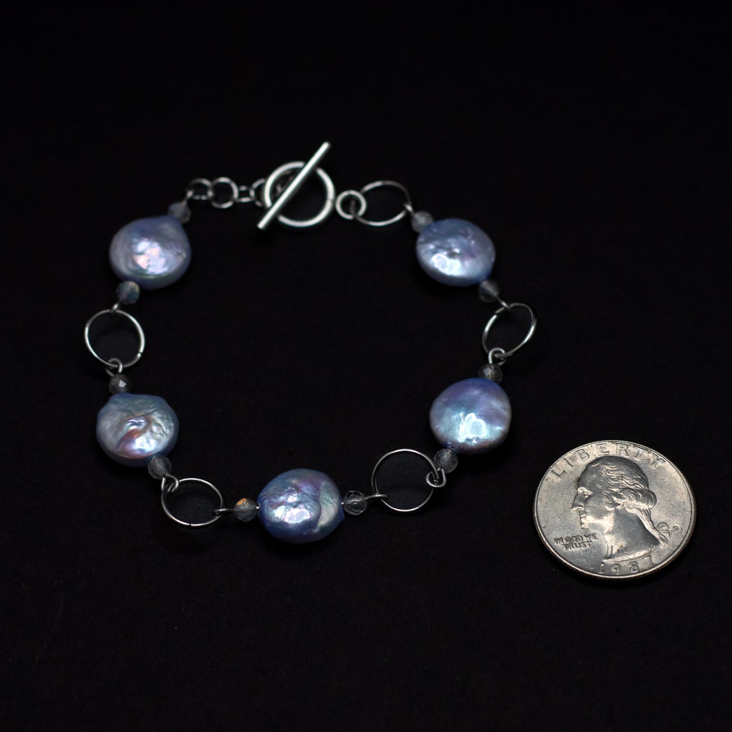 Coin Pearl Bracelet (Lavender)