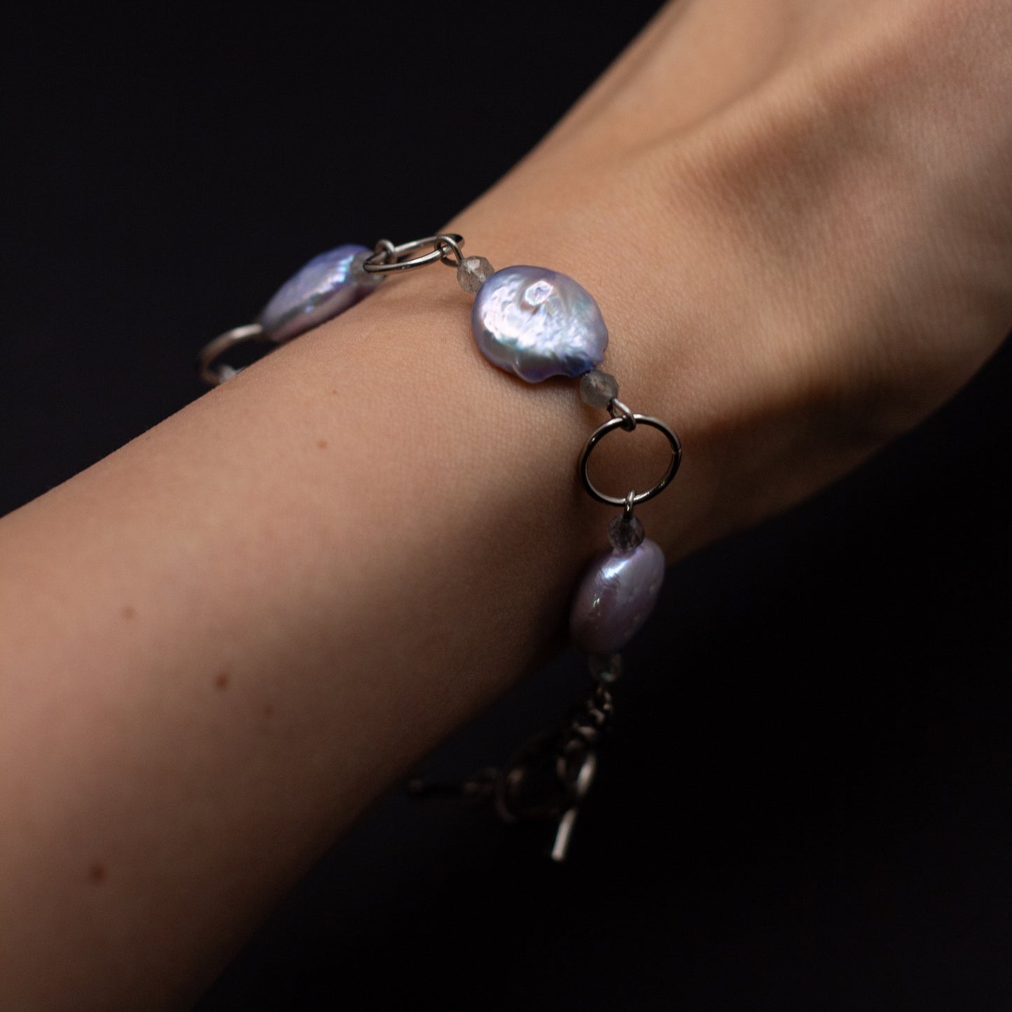 Coin Pearl Bracelet (Lavender)