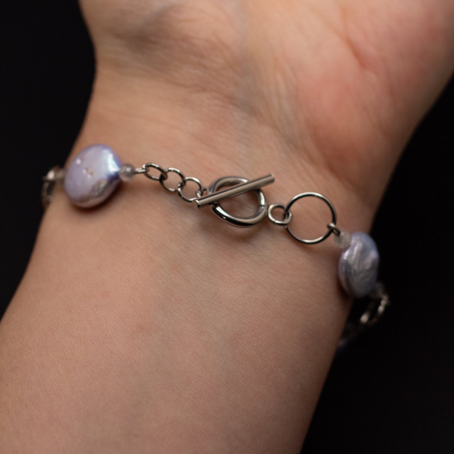 Coin Pearl Bracelet (Lavender)