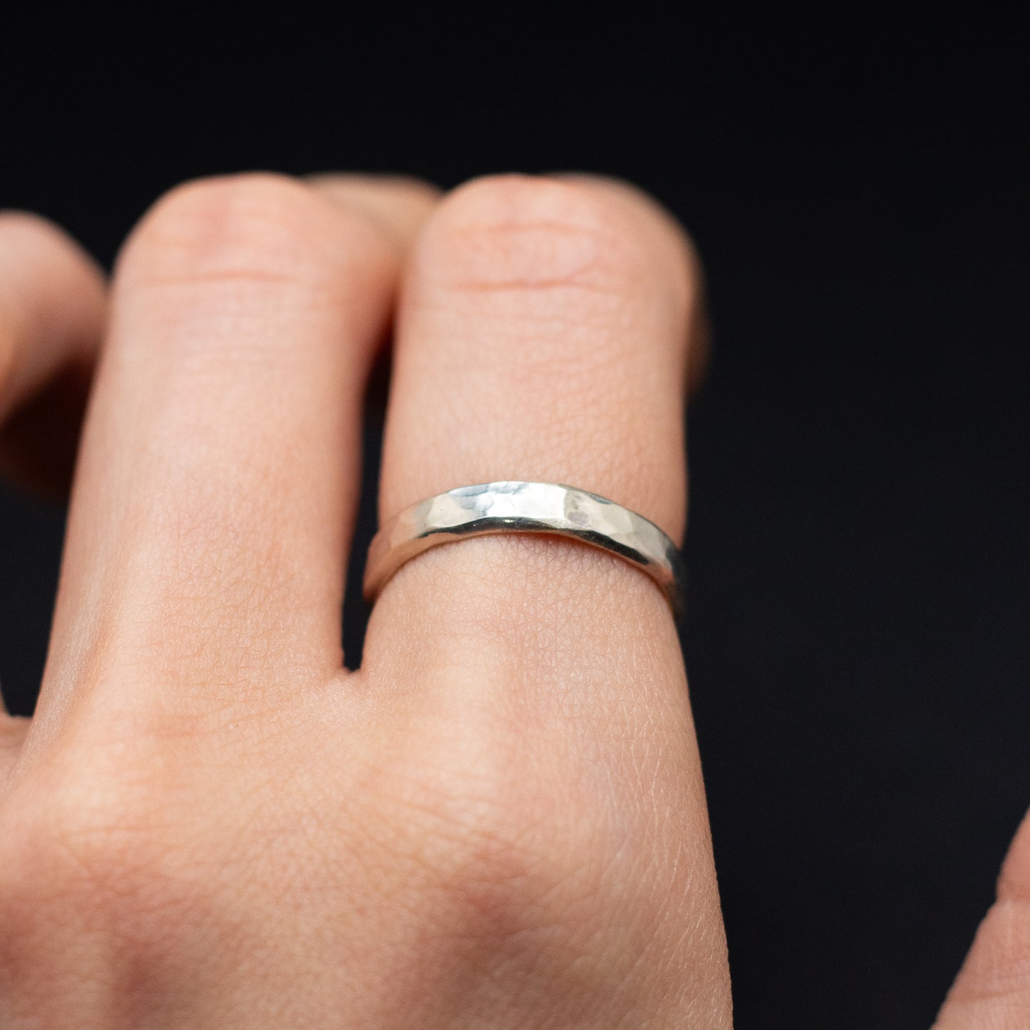 Hammered Sterling Silver Ring