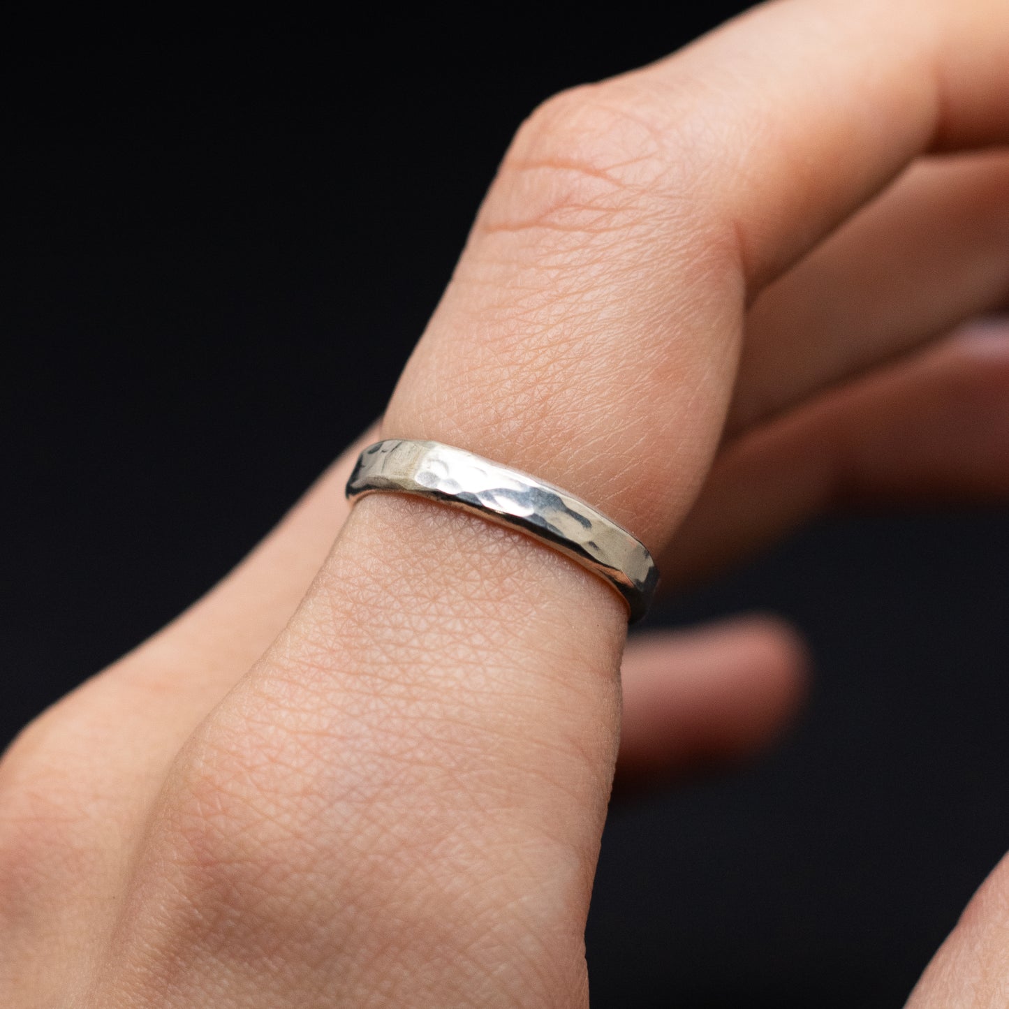 Hammered Sterling Silver Ring