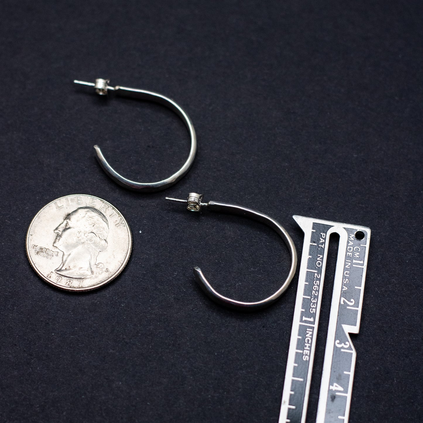 Sterling Silver 1 Inch Hoop Earrings