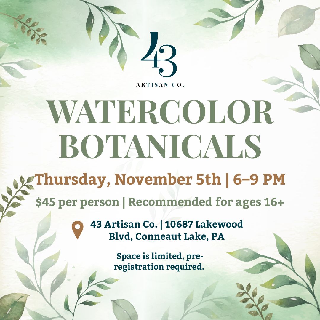 Watercolor Botanicals Workshop | November 5th