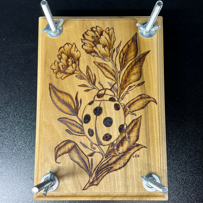 Ladybug Flower Press (5.5 x 8" Poplar)