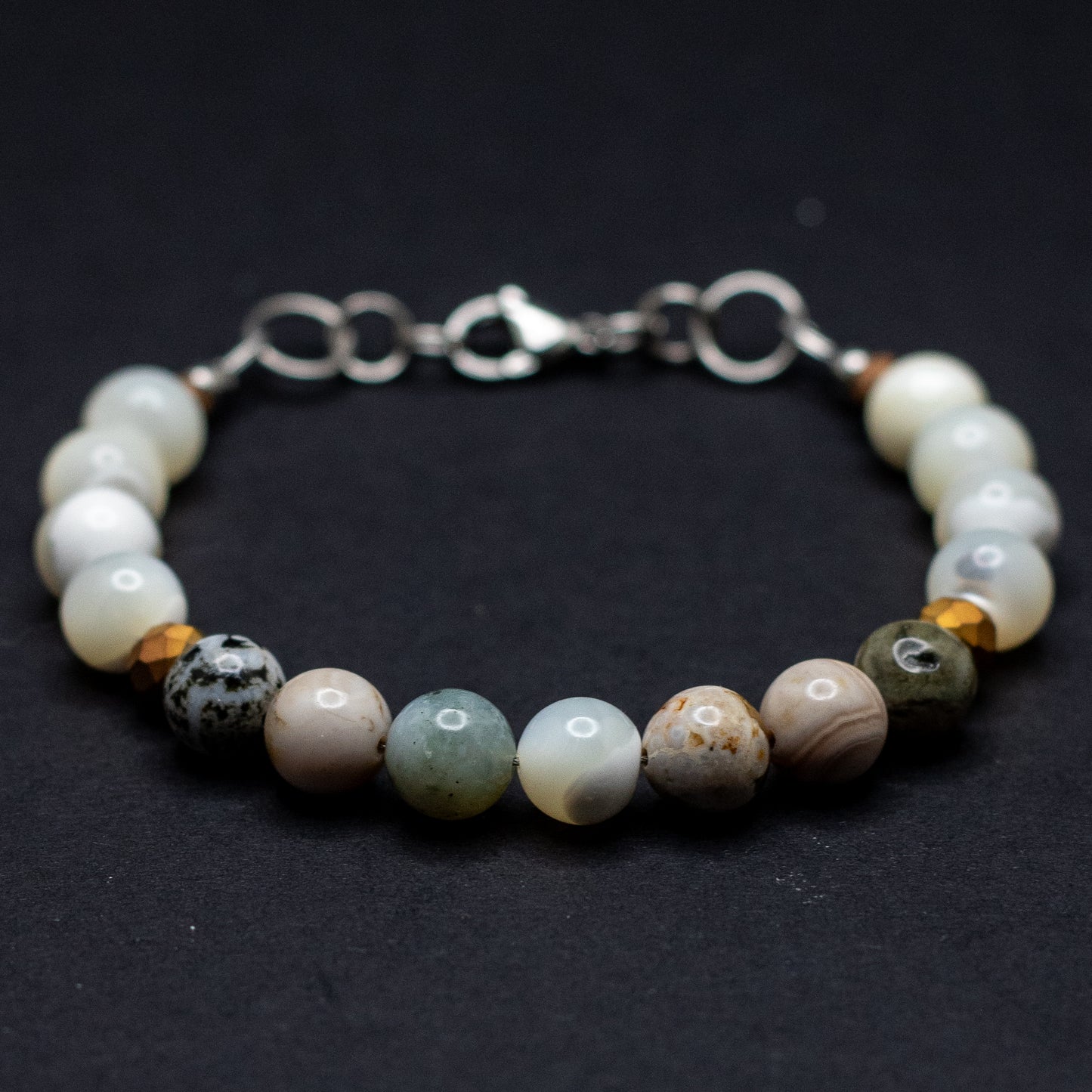 Ocean Jasper & Mother of Pearl Bracelet