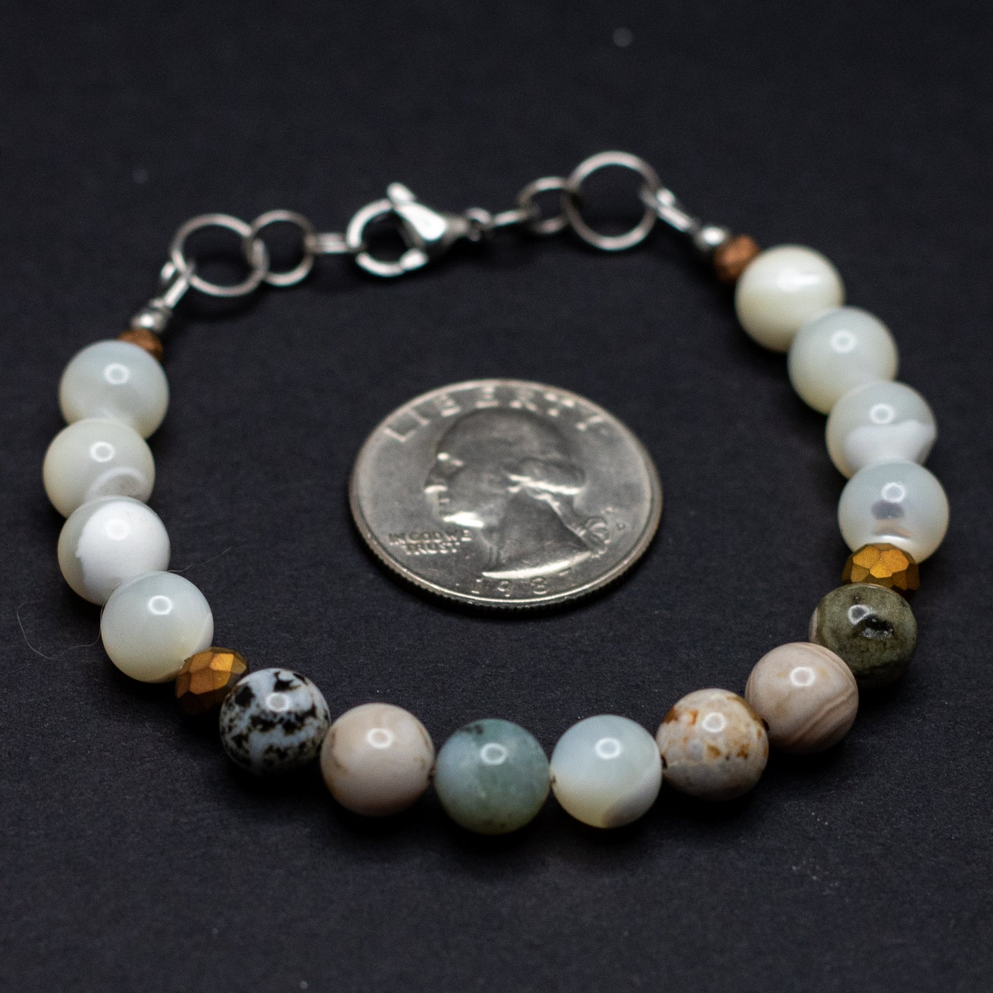 Ocean Jasper & Mother of Pearl Bracelet