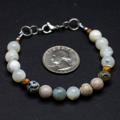 Ocean Jasper & Mother of Pearl Bracelet