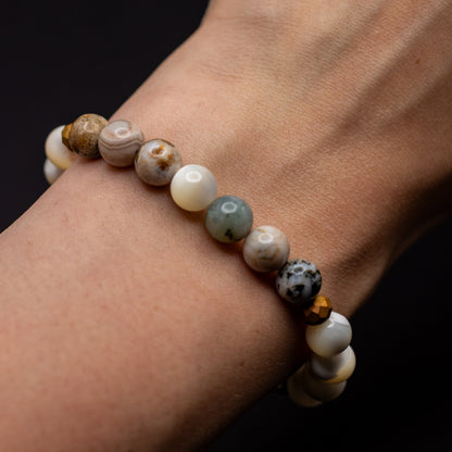 Ocean Jasper & Mother of Pearl Bracelet